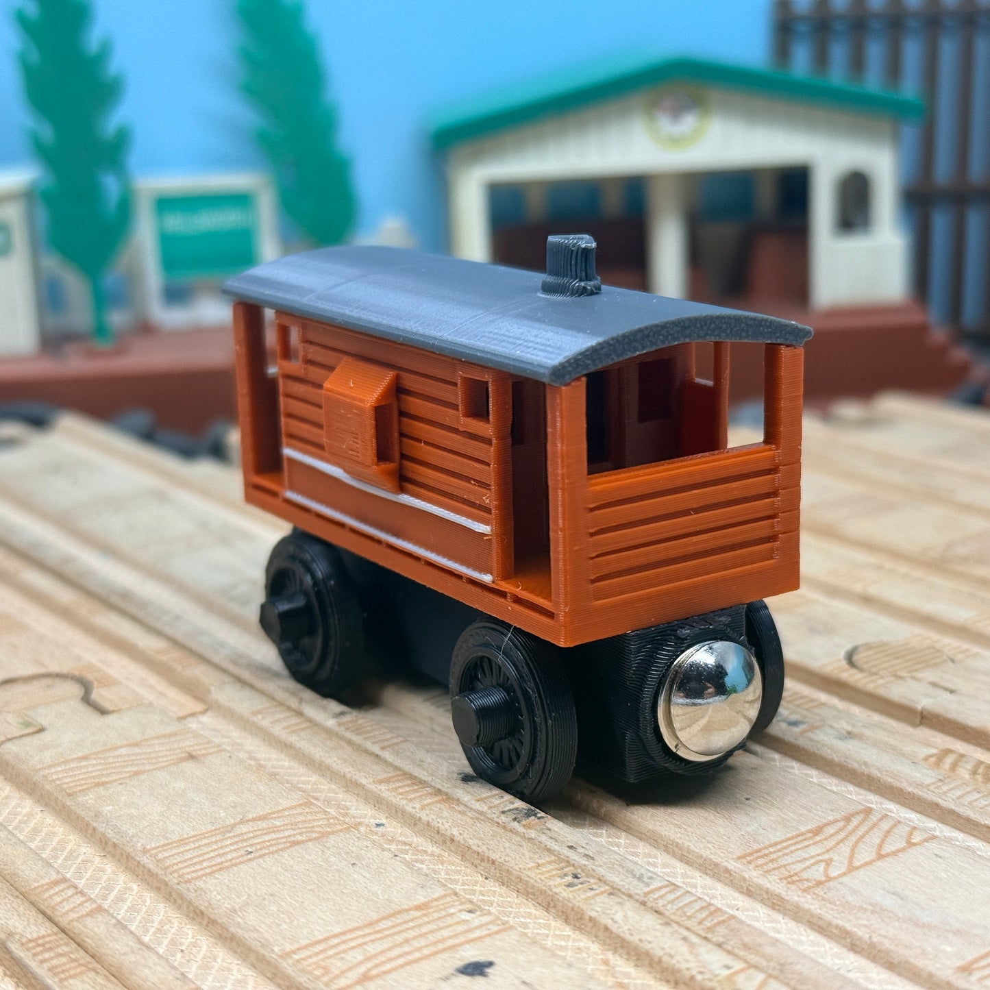 Brake Van Trains with 3D Faces
