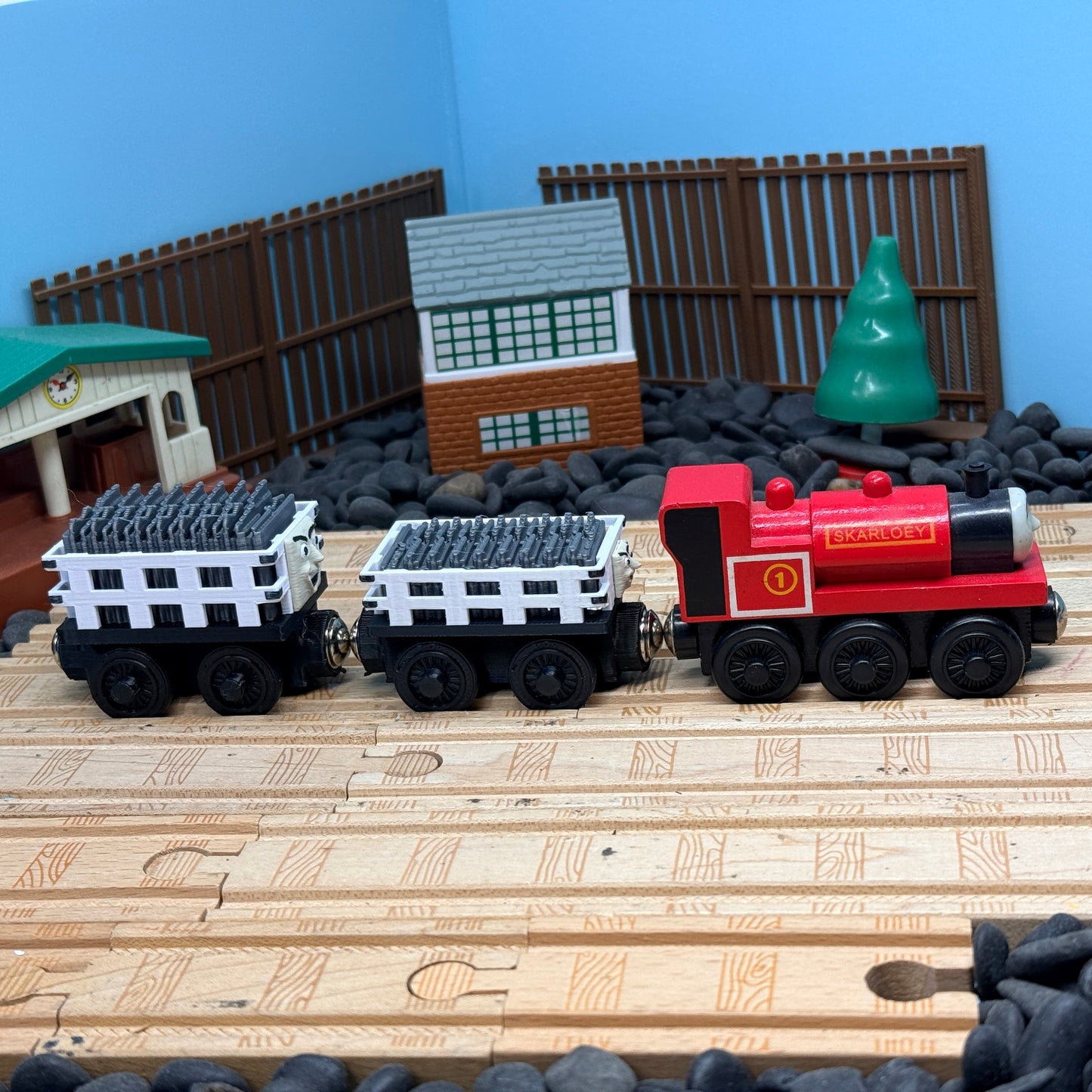 Narrow Gauge Slate Trains with 3D Faces (Small Version)