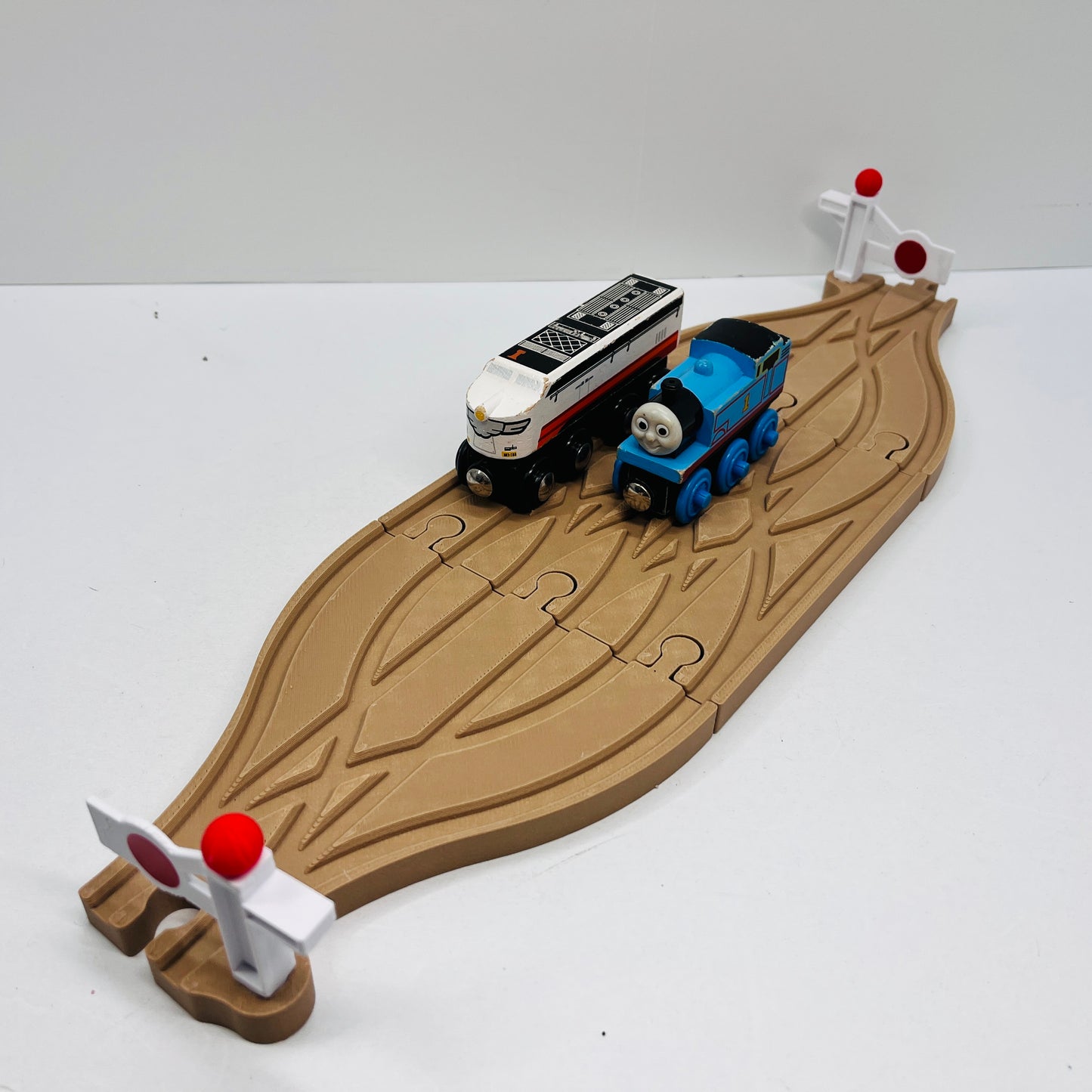 3 way Split Track & Triple Cross Over Switch for Wood Train System