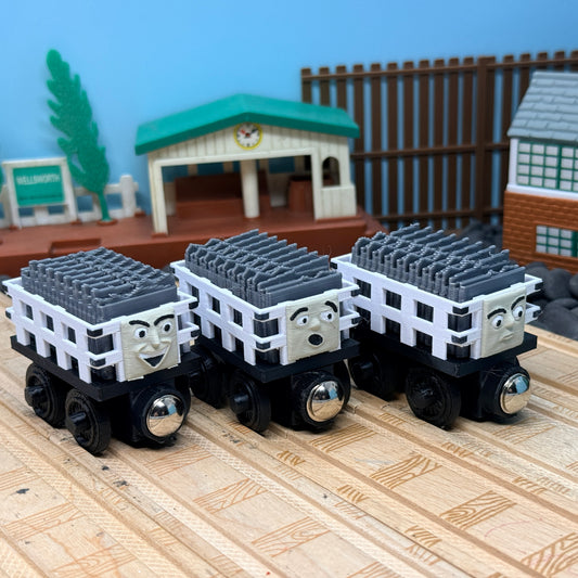 Narrow Gauge Slate Trains with 3D Faces