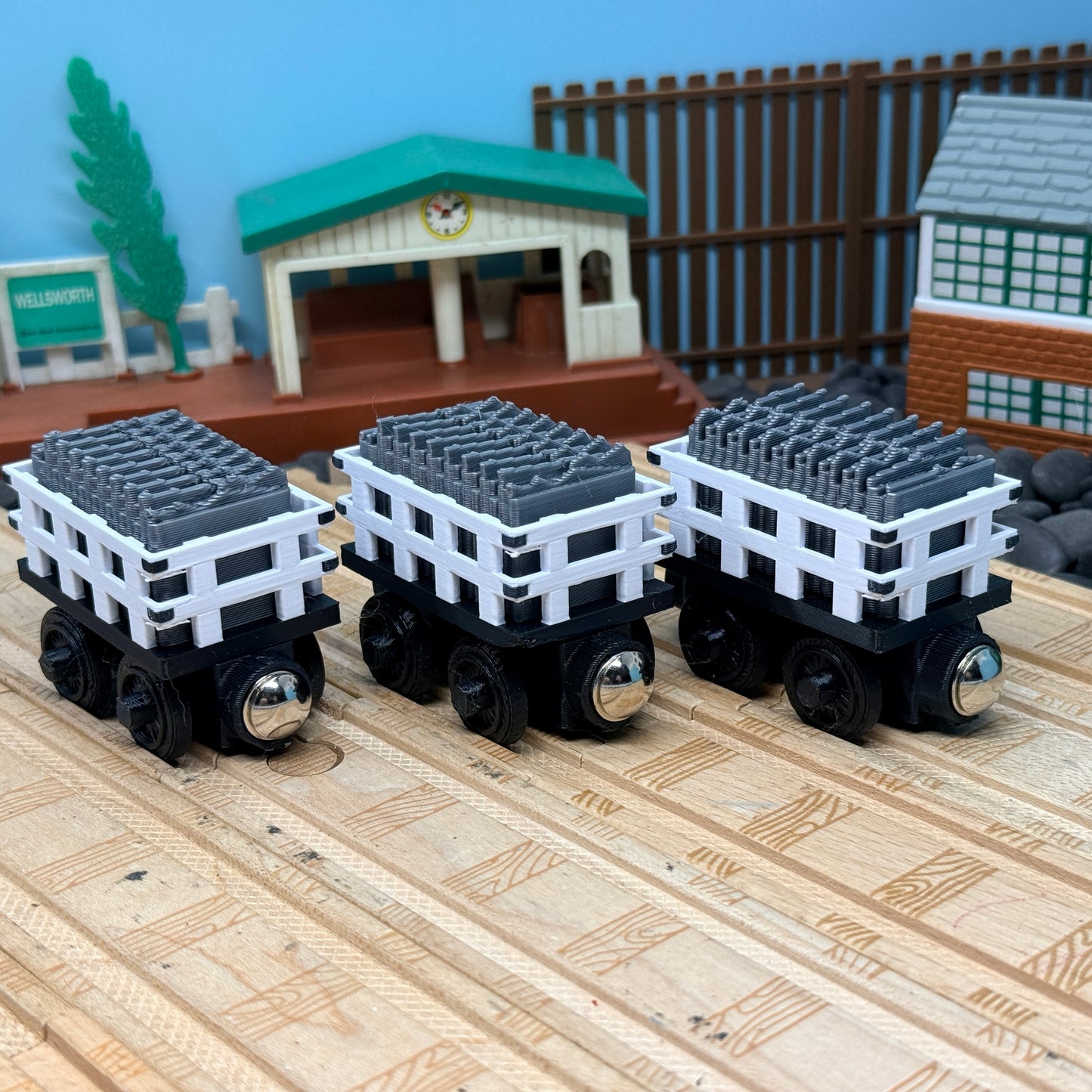 Narrow Gauge Slate Trains with 3D Faces