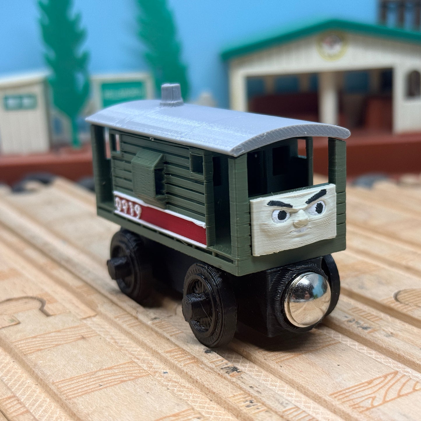 Brake Van Trains with 3D Faces