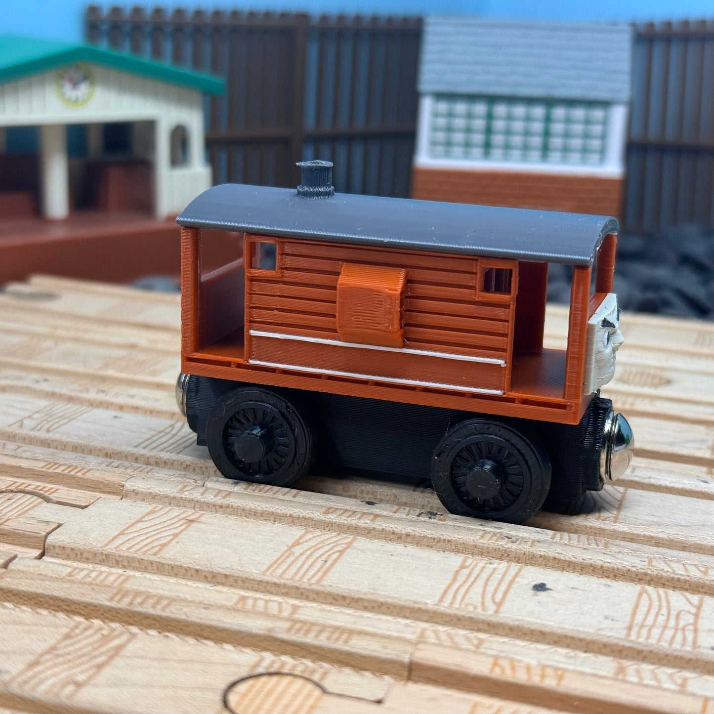 Brake Van Trains with 3D Faces