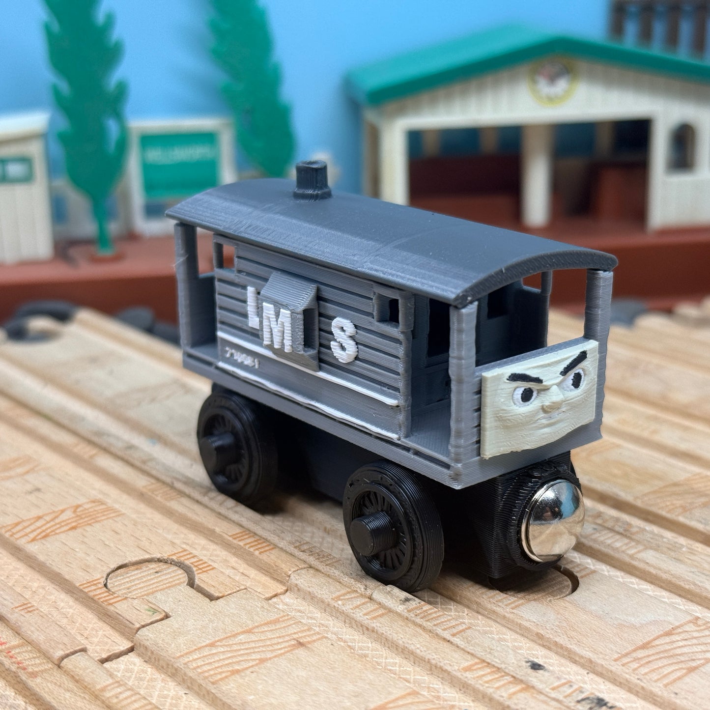 Brake Van Trains with 3D Faces