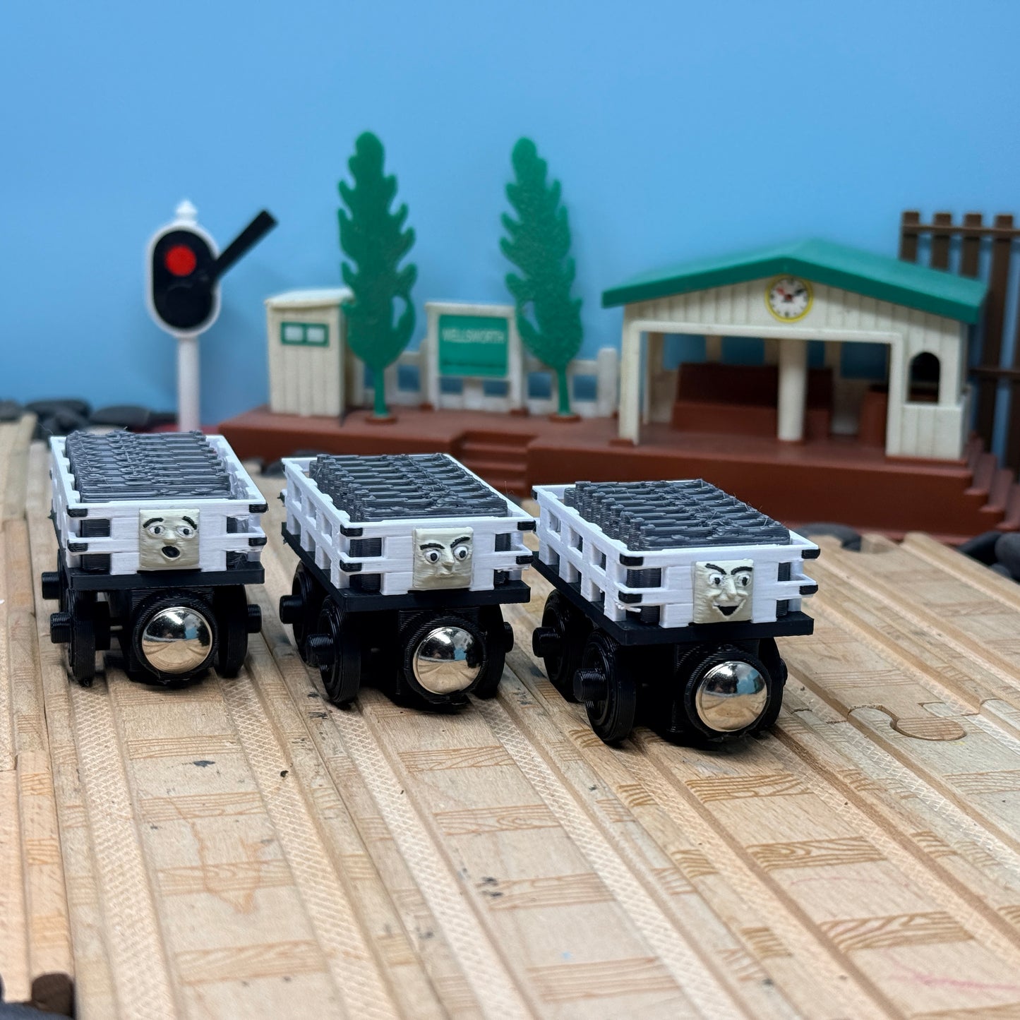 Narrow Gauge Slate Trains with 3D Faces (Small Version)