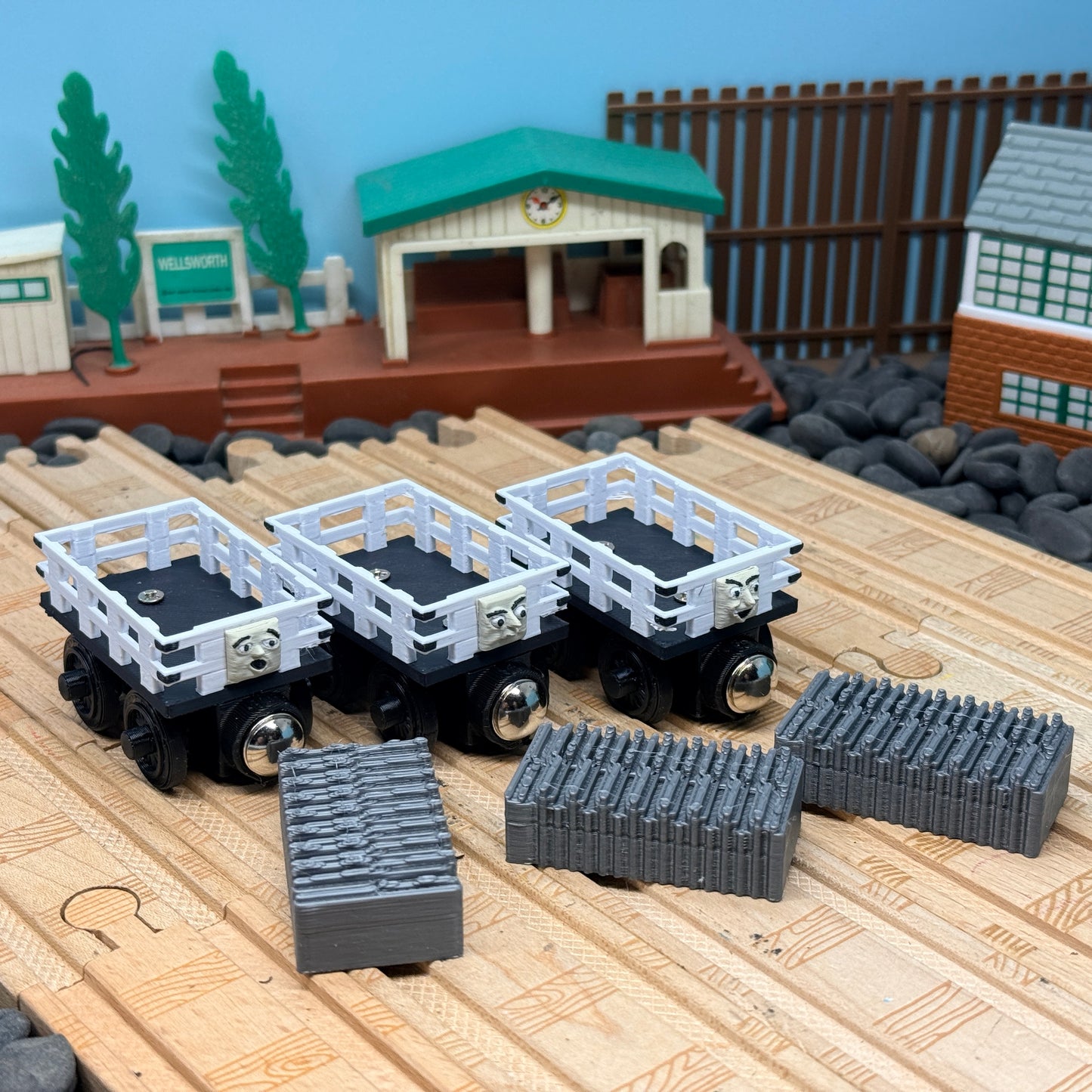 Narrow Gauge Slate Trains with 3D Faces (Small Version)