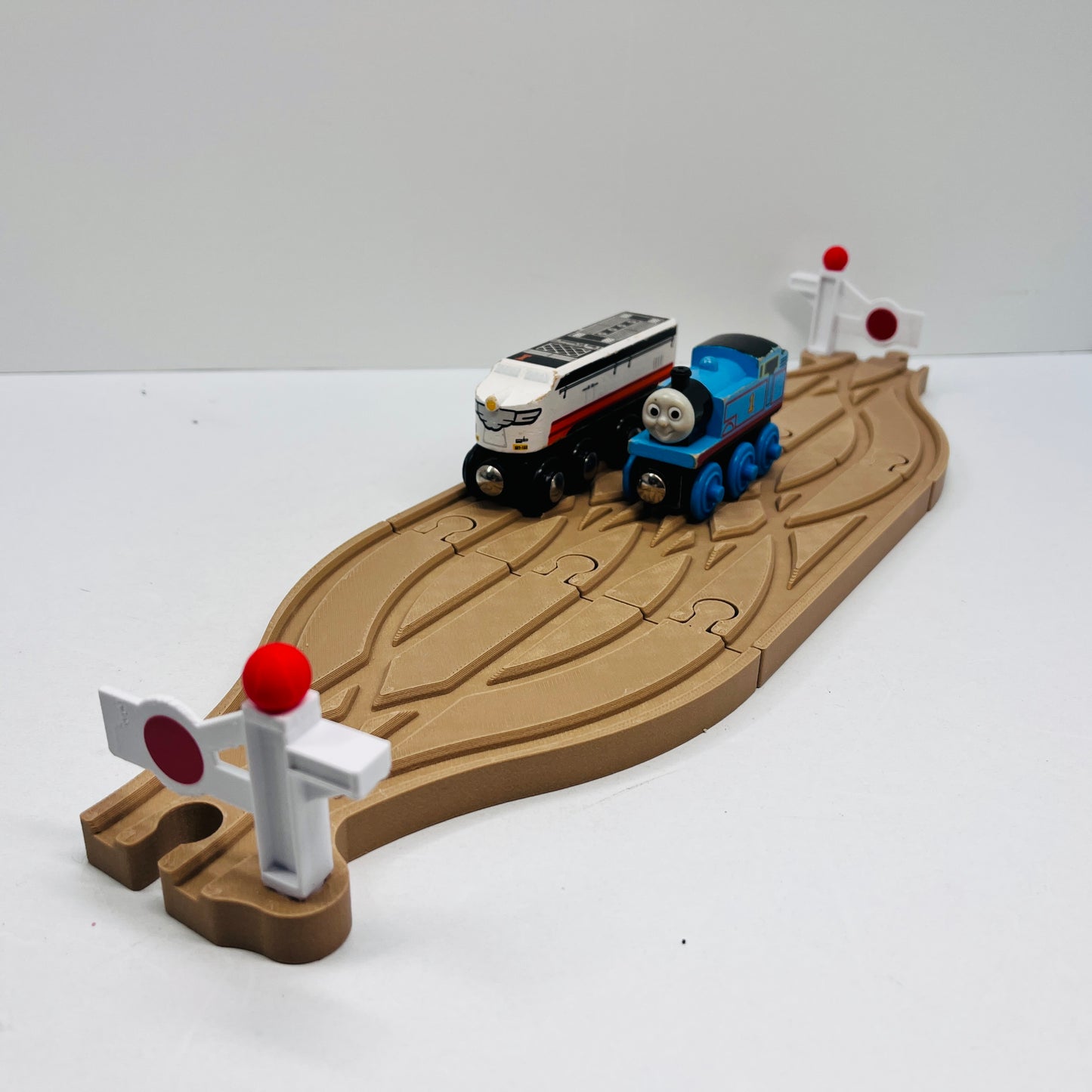 3 way Split Track & Triple Cross Over Switch for Wood Train System